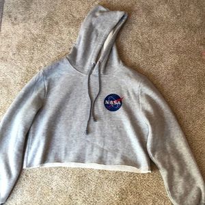 grey extra large NASA cropped sweatshirt